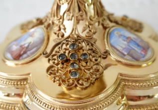 Solid silver gilt antique French Gothic Chalice.